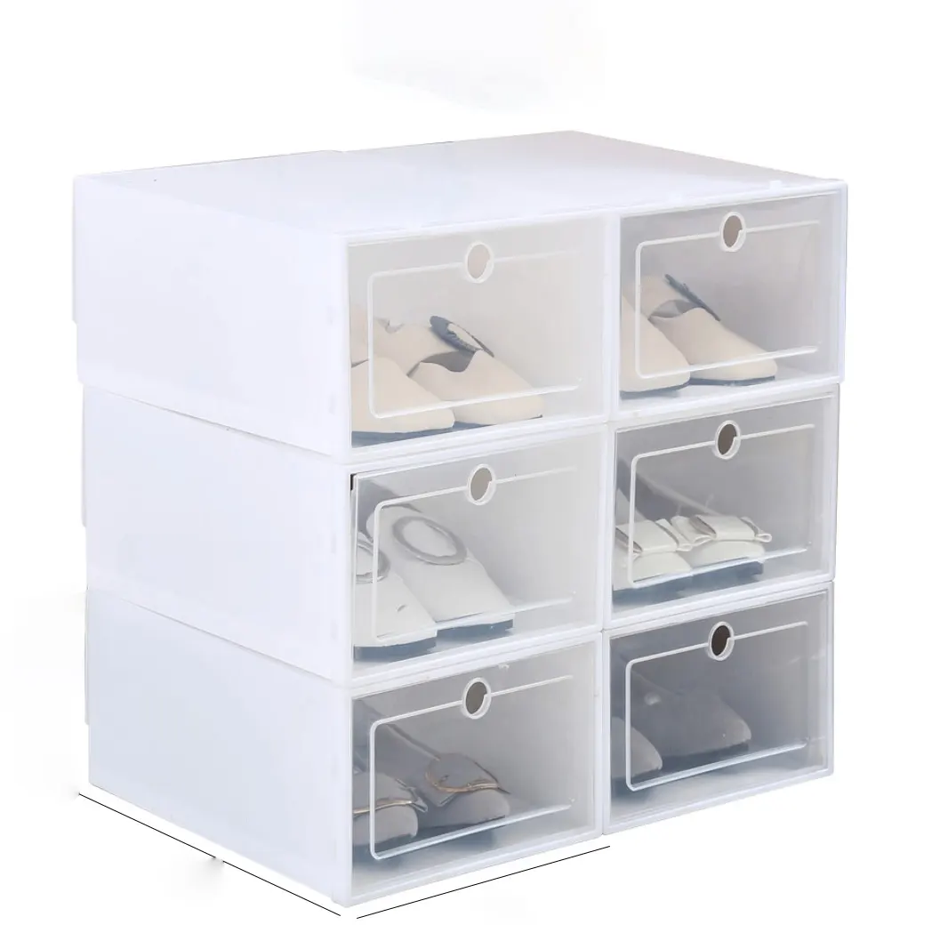 foldable shoes storage wholesale space saver stackable plastic clear shoe rack storage organizer