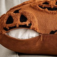 Halloween Funny Face Pumpkin Throw Kissen bezüge Orange 18x18 Zoll Herbst dekorative Abdeckung für Wohnzimmer Stuhl Sofa Home Decor