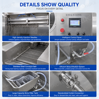 Machine industrielle d'injection de saumure pour la transformation de la viande, injecteur automatique en acier inoxydable pour poulet/porc/boeuf