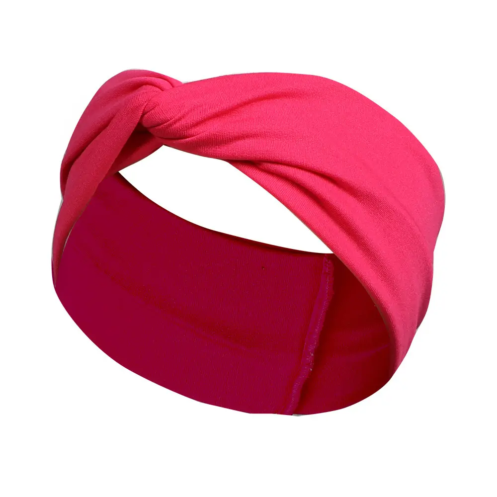 Cheap Wholesale Cross Plain Hair Accessories Headbands Women's Bun Hair Casual Sports Headbands