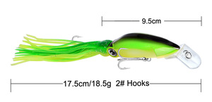 <span class=keywords><strong>Leurre</strong></span> de pêche dur en silicone pour jigging, type Swimbait <span class=keywords><strong>Dtd</strong></span>, avec hameçon triple et yeux de poisson 3D, imitation calmar/poulpe - Product Image 5