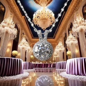 Classic 4-Prong Hearts & Arrows Cut S925 Sterling Silver Moissanite Solitaire Pendant Necklace Jewelry Gift for Women - Product Image 3