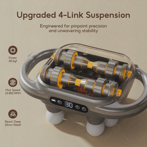 Pistola de Masaje Eléctrica Portátil Personalizada OEM de 8 Cabezales, Pistola de Masaje Muscular Facial, Vibrador de Tejido Profundo para Masaje de Cuello, Hombros y Espalda - Product Image 3