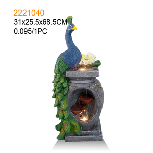 Custom <strong>Outdoor</strong> Decor Polyresin Garden <strong>Fountain</strong> <strong>Peacock</strong> Flaming Bird <strong>Fountain</strong> Resin Figure Water <strong>Fountain</strong> - Product Image 6