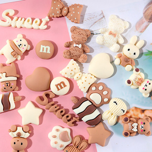 เรซิ่นสีครีม EVA รูปหัวใจ สำหรับตกแต่งโทรศัพท์มือถือ DIY อุปกรณ์ตกแต่งมือถือ - Product Image 2