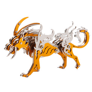 Megalodon <span class=keywords><strong>3D</strong></span> kim loại câu đố Scorpio chín đuôi cáo kỳ diệu thằn lằn bay Sói Vua cá ngựa màu xanh lá cây rồng Đồ chơi - Product Image 5