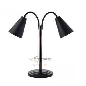 Lampada Riscaldante Commerciale Dorata per Alimenti, Scaldavivande Elettrico Portatile con Lampada Riscaldante a 2 Teste Autoportante per Casa e Ristorante - Product Image 4