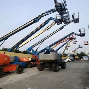 Лидер продаж, высотная электрическая телескопическая для подъема стрелы, Новая самоходная колесная приводная портативная воздушная Рабочая платформа 300 кг л - Product Image 2
