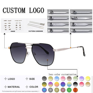 Unisex Pilot Sunglasses Full Rim Oval Metal Frame UV400 Protection Comfortable for <b>Driving</b> Adult - Product Image 2