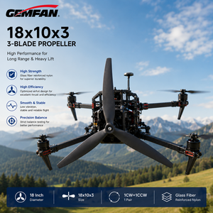 ใบพัด GEMFAN 18x10x3 ขนาด 18 นิ้ว 3 ใบพัด ทำจากไนลอนเสริมใยแก้ว สำหรับอะไหล่โดรน RC FPV UAV - Product Image 5