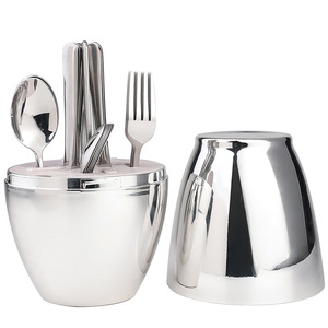 Ensemble de couverts <span class=keywords><strong>en</strong></span> or de haute qualité, 24 pièces, <span class=keywords><strong>en</strong></span> acier inoxydable 410, avec boîte cadeau <span class=keywords><strong>en</strong></span> forme d'œuf dorée pour mariage, restaurant - Product Image 5