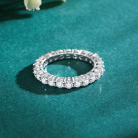 Bagues de luxe légères en zircone cubique Accessoires en argent sterling 925 avec diamants pour femmes Bague de bijouterie fine européenne et américaine