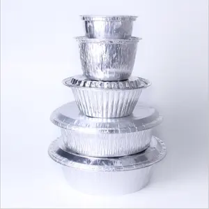 Disposable coloured aluminium aluminum foil container with lids food grade