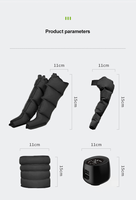 Masseur de jambes professionnel rechargeable, bottes de récupération sportive à pompe, manchons de compression d'air à écran tactile LCD pour thérapie et massage