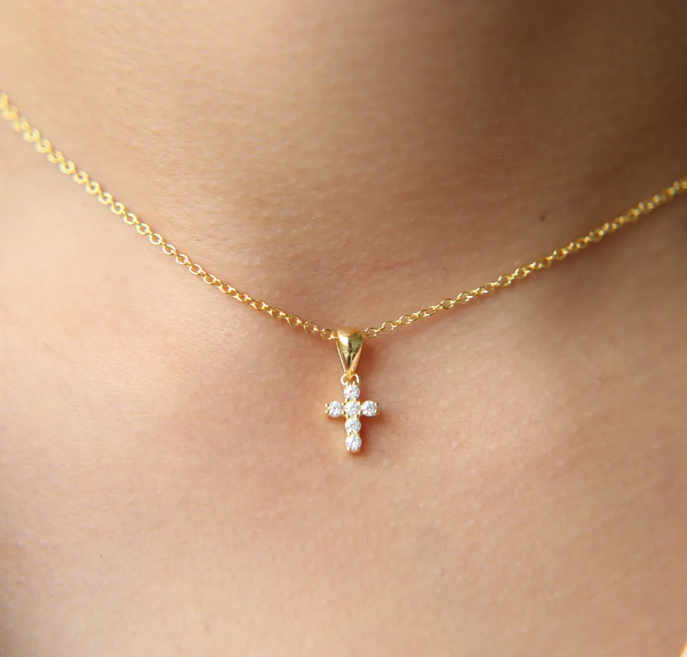 Stile Punk della collana del pendente della croce dell'argento sterlina 925 d'avanguardia all'ingrosso dei monili di colore dell'oro rosa di fascino delle donne/uomini