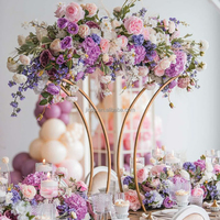 Support à fleurs, centre de table, grands vases trompette transparents, cérémonie, support à fleurs transparent pour centres de table de mariage