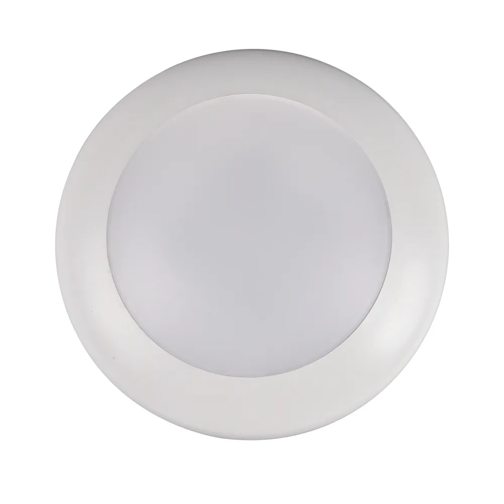 7.5 Round Disk Light Length White Canless Recessed Integrated LED Trim Kit Round Fixture Warm White ETL/cETL