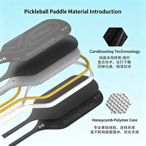 Precio Directo de Fábrica: Pala de Pickleball de Fibra de Carbono T700 con Punto Dulce de Borde a Borde para Torneos y Agarre Ergonómico Acolchado - Product Image 4