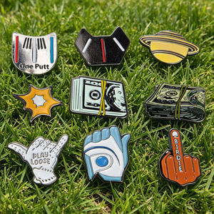 Marqueur de balle de golf personnalisé OEM, marqueurs de balle de golf en métal émaillé, marqueur de golf magnétique - Product Image 1