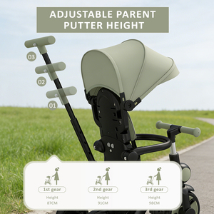 Triciclo <span class=keywords><strong>BEBELUX</strong></span> OEM para Niños en Crecimiento T7 9 en 1 con Asiento Reversible y Manillar para Padres, para Niños de 10 a 60 Meses - Product Image 3