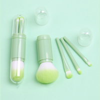 Ensemble de pinceaux de maquillage pour le visage Kfeier MHY-004 de haute qualité, 4 pièces, professionnel, mignon, avec un pinceau angulaire pour le blush, hypoallergénique, manche en PP respectueux de la peau