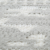 Tapis à poils ras de style classique, tissé à la machine Wilton, sensation de luxe, pour hall d'hôtel, couloir, couleur gris beige, motif abstrait