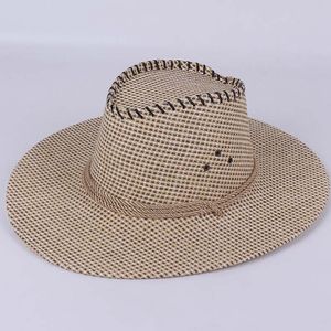 Bán Buôn Mũ Rơm Người Đàn Ông Mới Của Phương Tây Cao Bồi Ngụy Trang Lưới <span class=keywords><strong>Cap</strong></span> Thời Trang Cảnh Du Lịch Mặt Trời Hat - Product Image 3