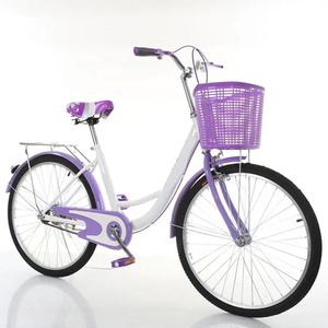 Bicicletas de Ciudad de aluminio retro de 22/24/26 <span class=keywords><strong>pulgadas</strong></span>, velocidad única, cesta de Vida Verde, <span class=keywords><strong>bicicleta</strong></span> clásica para adultos para mujeres - Product Image 3