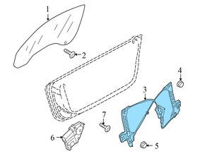 2007-2014 AUDI TT-передний правый стеклоподъемник 8J0837462D - Product Image 4