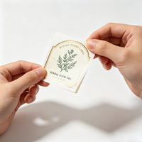 Label Gulungan Makanan Herbal Botani Berlapis Emas Kustom, Stiker Stoples Perekat Sendiri Vintage, Label Kemasan Dapur Botani