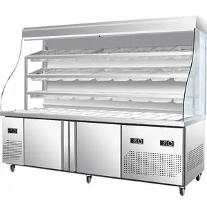 MaLaTang витрина охладитель Вертикально Витрина-холодильник для овощей охлаждаемый прилавок-витрина стол дисплей холодильник