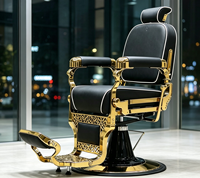 Fauteuil de barbier pivotant et inclinable hydraulique pour salon de coiffure, coupe de cheveux, rasage de barbe, mobilier de salon de beauté