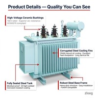 Transformator Distribusi Tiga Fasa Berpendingin Minyak yang Dapat Disesuaikan 10kV 400V Transformator Daya Step-Up ISO CE untuk S13 1250kVA