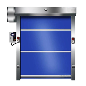 <span class=keywords><strong>Porte</strong></span> à enroulement automatique en PVC imperméable à haute vitesse avec rideau transparent, adaptée aux laveries automobiles, expédiée depuis l'usine chinoise - Product Image 1
