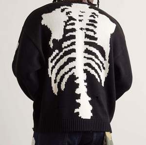 Pull en tricot jacquard à motif de marque OEM et ODM avec LOGO personnalisé Pull en coton raglan à manches longues et col rond pour hommes - Product Image 1