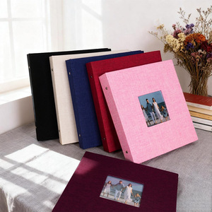 Neuartiges 16-Zoll Stoffbezogenes Leinen-Fotoalbum Selbstklebendes Loseblatt-Scrapbook für Kinokarten Tagebuch Hochzeitserinnerungen - Product Image 3