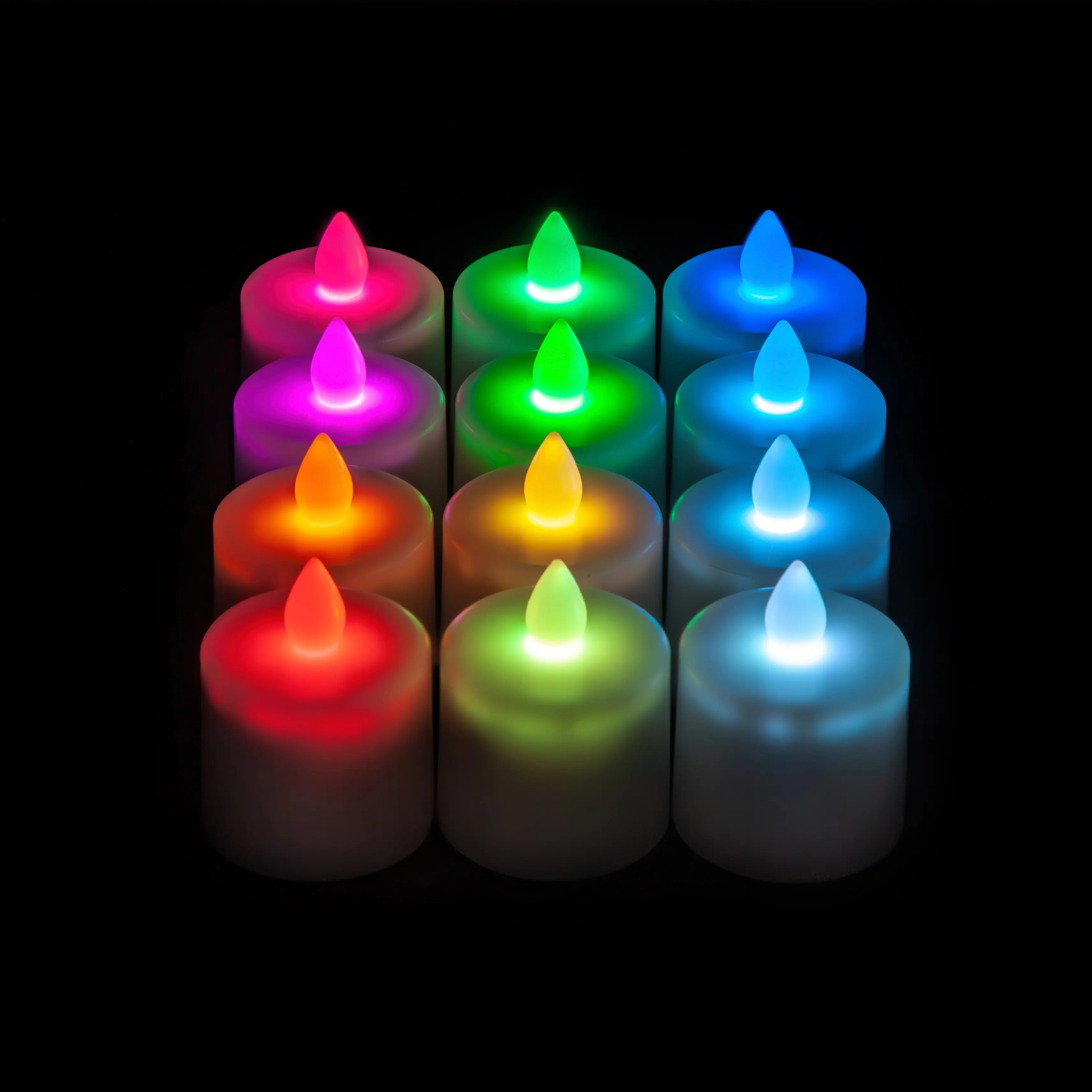 12 velas de candelita LED recargables inductivas inalámbricas para el hogar con temporizador remoto