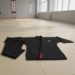 Uniformes de judo professionnels unisexes de 450 grammes en toile de coton 100% noire pour bébés et tout-petits, vêtements d'arts martiaux - Product Image 3