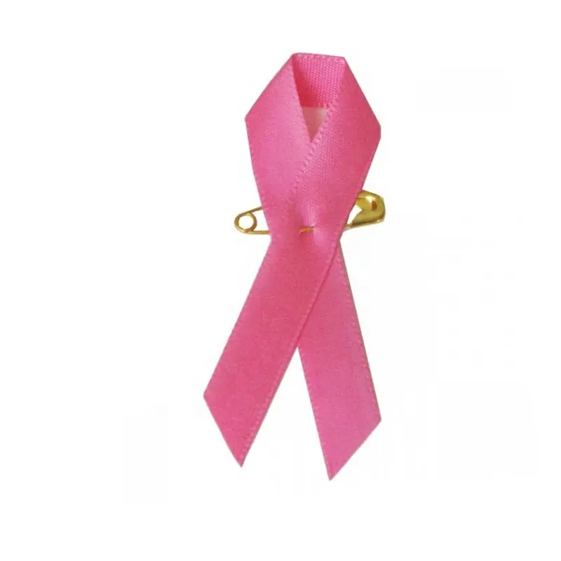 OKAY Customized 196 solid color satin ribbon breast cancer awareness satin pin