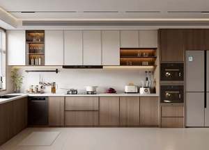 Gabinete de Cocina de Pared de Alta Gama, Estilo Moderno, Modular, Personalizado, con Encimera de Laminado, Estructura de Madera Contrachapada, Grifo de Vidrio - Product Image 2