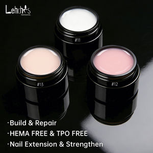 Lehchis 15ml 3 en 1 Gel Duro Transparente Autonivelante Sin Sensación de Quemadura para Fortalecimiento y Construcción de Uñas, Marca Privada - Product Image 5