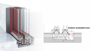 Puerta corredera de aluminio de doble vidrio personalizada, nuevo diseño para Interior Exterior, vista panorámica al balcón para sala de estar y dormitorio - Product Image 5