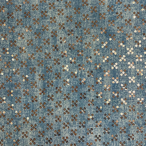 ヘンリーテキスタイル 新着 ビーズ刺繍 ウォッシュ加工 スパンコール デニム生地 衣料品・靴・バッグ向け - Product Image 6