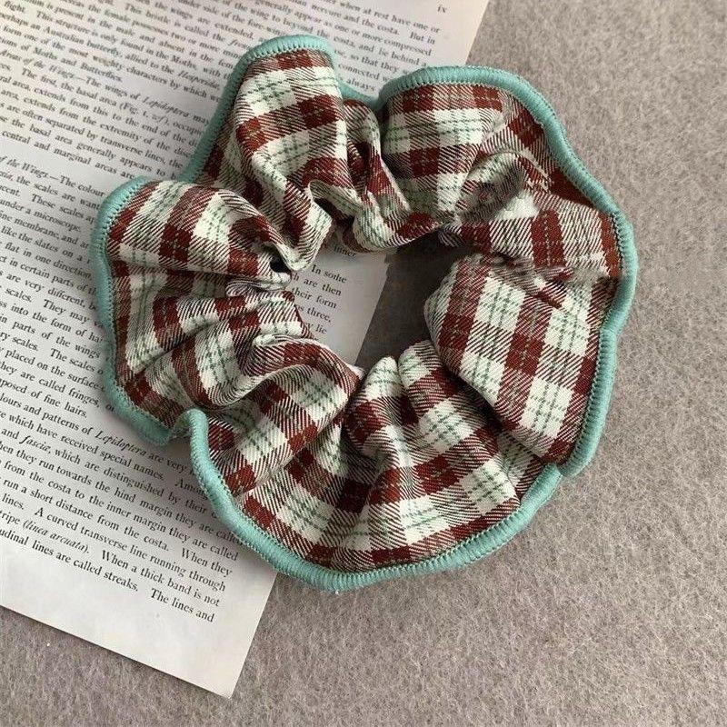 แหวนผมลายสก๊อตกาแฟสีเขียว