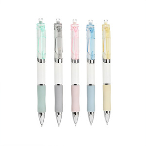 Customizable Logo Gel Pen Press Series Plastic Body Silk Screen Printing <b>Macaron</b> Colors Push Button Operation - Product Image 2