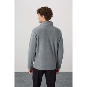 เสื้อสเวตเชิ้ตผ้าฟลีซสีเทาผสมสำหรับผู้ชาย Air Jones Hardy ทรงมาตรฐาน - เสื้อพูลโอเวอร์โพลีเอสเตอร์สวมใส่สบายสำหรับชุดลำลอง - Product Image 6