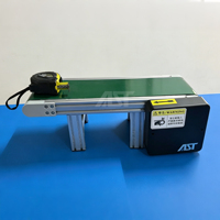 Convoyeur à bande sans cadre AST de petite taille avec profilé en aluminium 2040 et cadre de support fixe pour la manutention des matériaux dans les espaces restreints