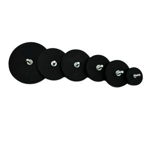 מפעל סין n52 neodymium d22 d88 פנימי חוט שחור חזק גומי מצופה מגנט קטן עגולה קטן - Product Image 4