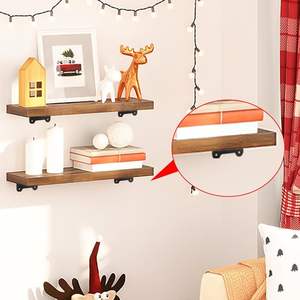 Étagère murale flottante en fer, 10 pouces, robuste, 5 mm d'épaisseur, supporte plus de 72 kg, simple face, revêtement poudré - Product Image 6