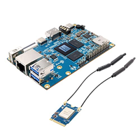 Kit de développement Orange Pi 5 avec carte SD 4 Go/8 Go/16 Go, ventilateur en alliage d'aluminium en option, alimentation Type-C, Ethernet 10/100/1000 Mbps